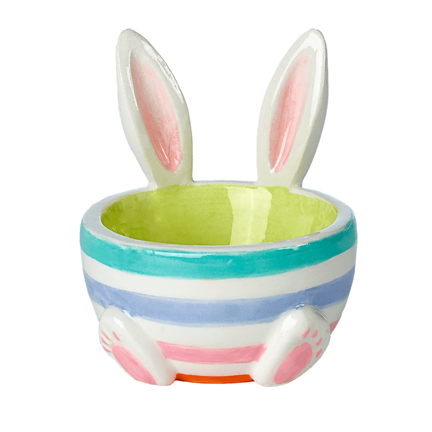 Eggcup with rabbit ears green