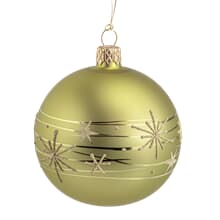 Midwest 153233 2 Glass Peacock Feather Ball Hanging Ornaments 1 Green and 1 Blue 3.125 inch Diameter