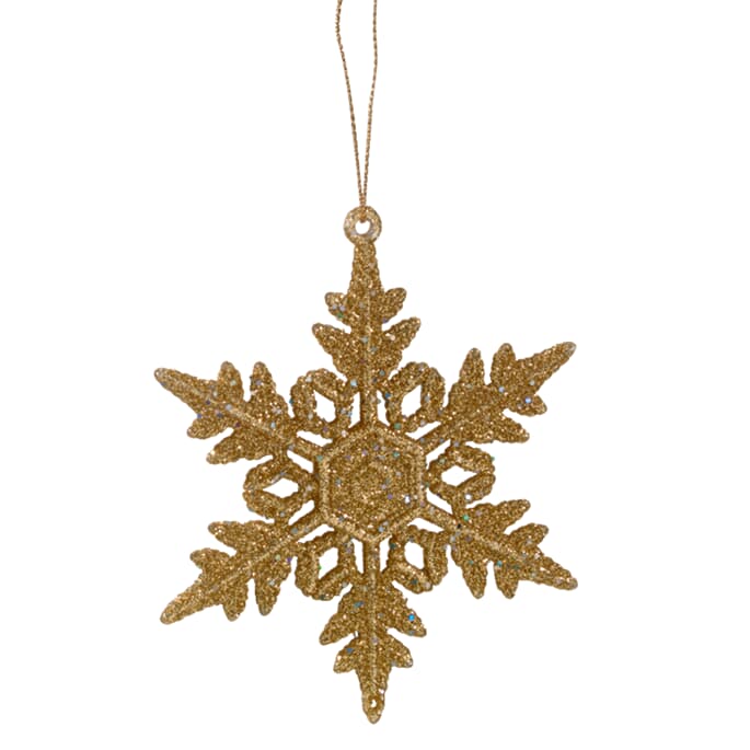 Snowflake with gold glitter